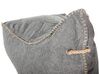 Linen Bean Bag Chair Grey DROP_798921
