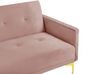 Velvet Sofa Bed Pink LUCAN_810454