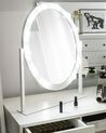 Miroir oval blanc sur pied 50 x 60 cm ROSTRENEN_756951