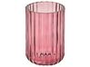 Rózsaszín üveg fürdőszobai kiegészítő négydarabos szettben CARDENA_825309