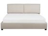 Fabric EU Super King Size Bed Beige BELFORT_720400