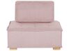 4 Seater Modular Fabric Corner Sofa Pink TIBRO_825636