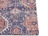 Teppich Baumwolle rot / blau 80 x 300 cm orientalisches Muster Kurzflor KURIN_852423