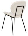 Sada 2 jídelních židlí s buklé čalouněním bílé LUANA_873686