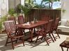 Gartenmöbel Set mit Sonnenschirm (12 Optionen) Akazienholz dunkelbraun 6-Sitzer TOSCANA_858482