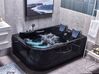 Left Hand Whirlpool Corner Bath with LED 1700 x 1190 mm Black BAYAMO_821075