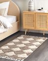 Cotton Area Rug 80 x 150 cm Brown and Beige SINOP_839723