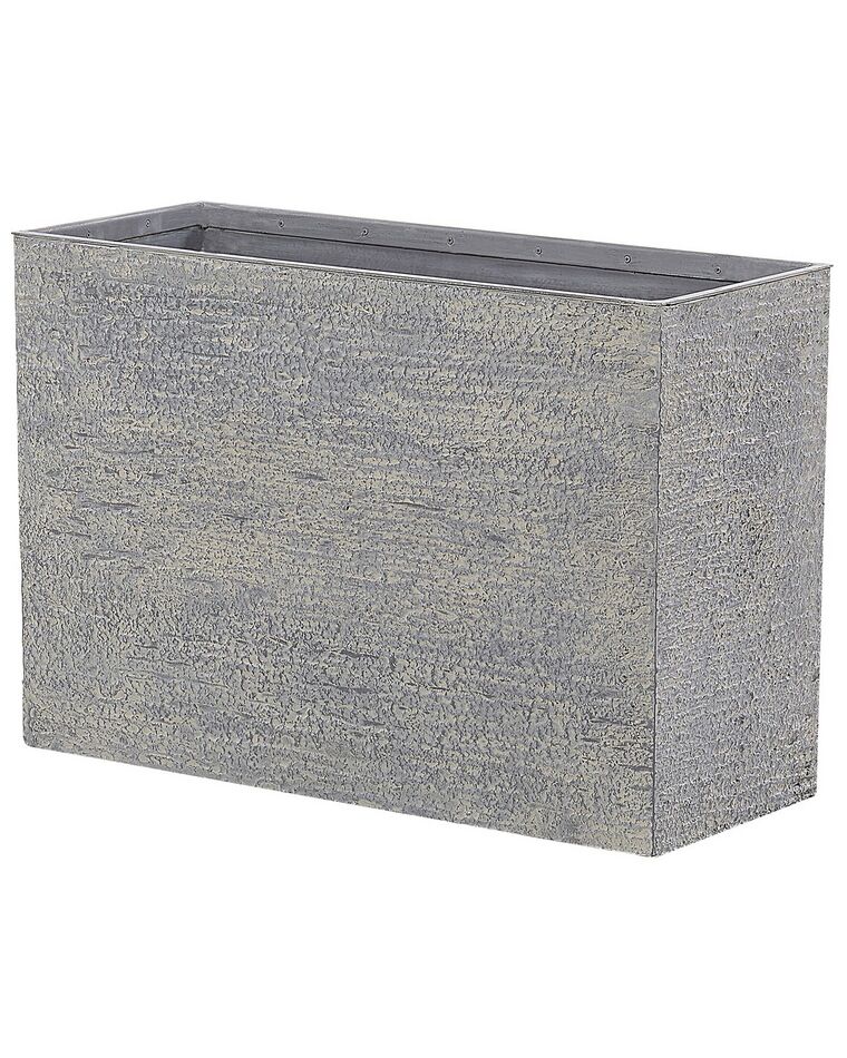 Rectangular Plant Pot 29 x 70 x 50 cm Grey EDESSA | Beliani.co.uk