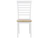 Zestaw do jadalni stół i 2 krzesła drewniany jasny z białym BATTERSBY_785917