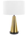 Tischlampe hellbeige / gold 60 cm Trommelform SANDON_732007