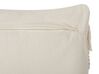 Cotton Cushion with Tassels 45 x 45 cm Beige with Black THONDI_755083