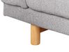 3 Seater Fabric Sofa Grey NIVALA_874134