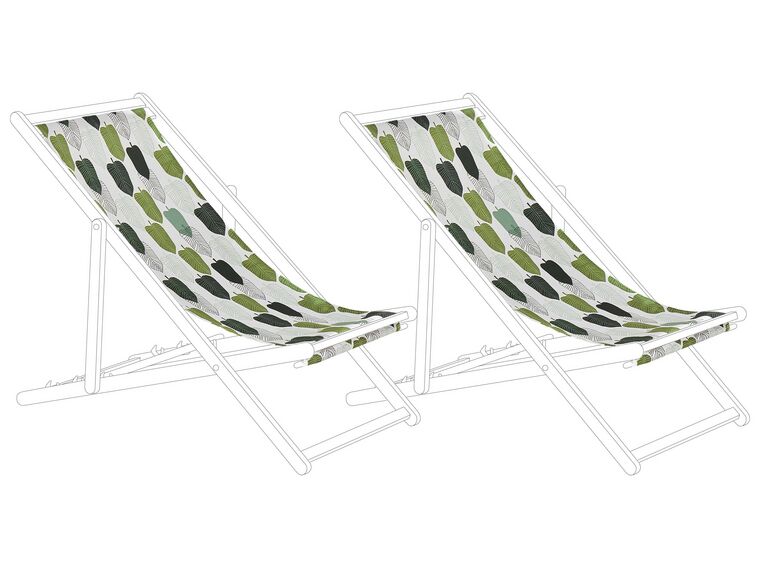 Doeken voor ligstoelen set van 2 meerkleurig bladeren ANZIO/AVELLINO_819976