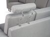 Canapé angle à gauche 6 places en tissu gris clair STOCKHOLM_702208