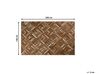 Kožený koberec 140 x 200 cm hnedý TEKIR_764625