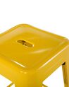 Zestaw 2 stołków barowych metalowych 76 cm żółty CABRILLO_701248