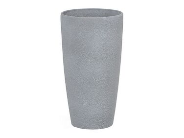 Vaso para plantas em pedra cinzenta 23 x 23 x 42 cm ABDERA
