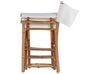 Bambusový balkonový nábytek světlé dřevo a bílá MOLISE_809549
