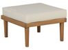 5-místná zahradní souprava se stolkem a taburetkou akáciové dřevo/krémově bílá  BARATTI_830655