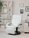 Faux Leather Recliner Chair White MIGHT_709257