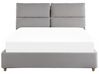 Sametová postel s úložným prostorem 140 x 200 cm světle šedá BATILLY_830138