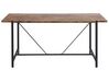 Jedálenský stôl 160 x 80 cm tmavé drevo/čierna SARITAS_820726