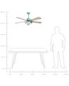 Ceiling Fan with Light Green and Light Wood HOBBLE_866425