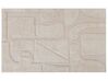 Teppich Baumwolle beige 140 x 200 cm abstraktes Muster Kurzflor DIYADIN_848375