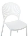 Set of 4 Plastic Dining Chairs White OSTIA_862735