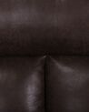 Čalouněné koženkové křeslo v hnědé barvě ROYSTON_710300