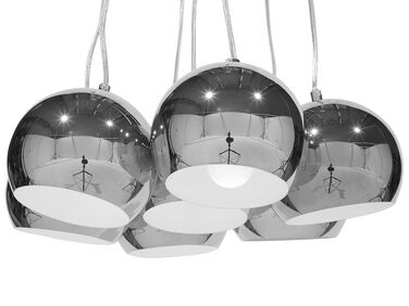 7 Light Cluster Pendant Lamp Silver OLZA