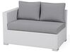 Lounge Set Rattan weiß 8-Sitzer modular Auflagen grau XXL_705596