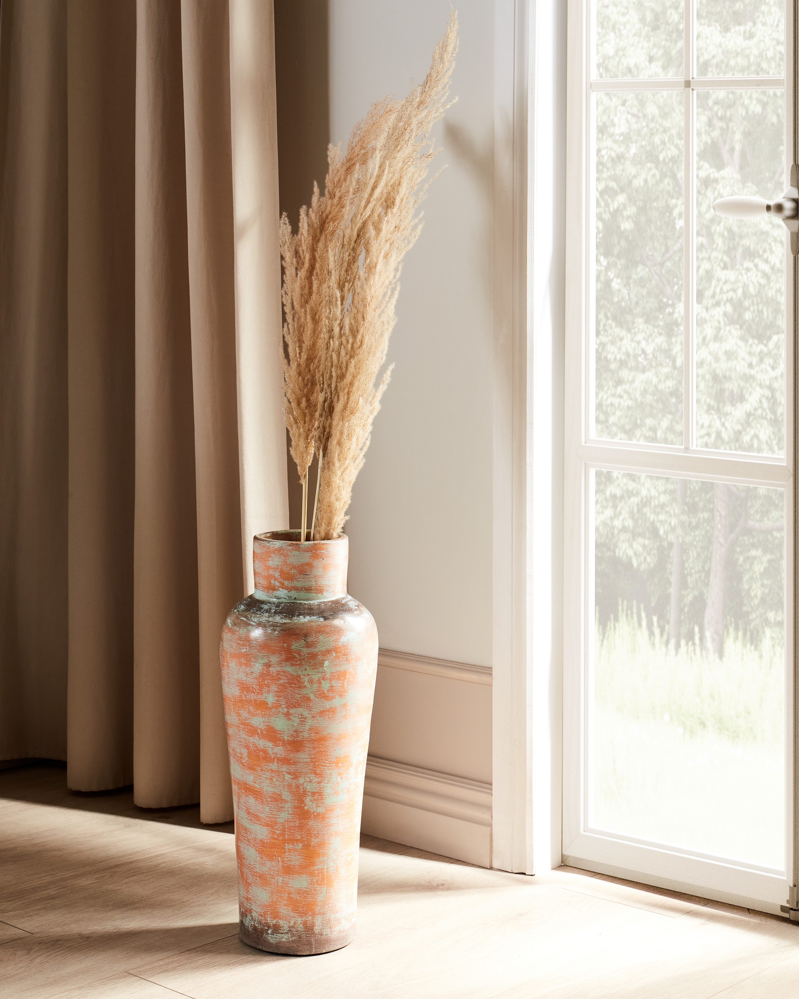 Koristemaljakko terrakotta kulta/vihreä 56 cm GONNOS Koristemaljakko terrakotta kulta/vihreä 56 cm GONNOS