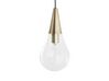 3 Light Glass Pendant Lamp Brass VESLE_715427