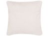 Set of 2 Embroidered Cotton Cushions Geometric Pattern 45 x 45 cm Beige CORYDALIS_816939