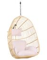 PE Rattan Hanging Chair with Stand Natural CASOLI_763744
