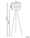 Lámpara de pie blanco/negro 138 cm HUNTER_868669