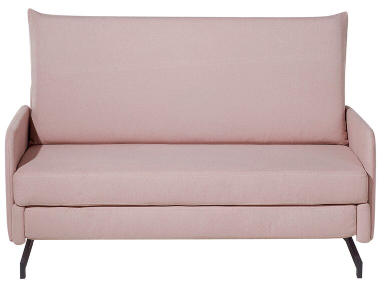 Sofá-cama de 2 lugares em tecido rosa BELFAST_688181