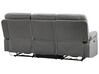 Sofa Set Samtstoff dunkelgrau 6-Sitzer LED-Beleuchtung USB-Port elektrisch verstellbar BERGEN_835259