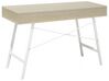 Schreibtisch heller Holzfarbton / weiss 120 x 48 cm 2 Schubladen CLARITA_710803