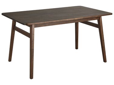 Drevený jedálenský stôl 140 x 85 cm tmavé drevo VENTERA