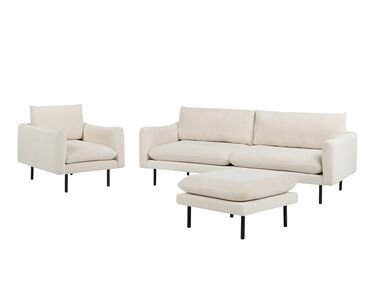 Sofa Set hellbeige 4-Sitzer mit Ottomane VINTERBRO