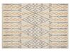 Teppich Baumwolle beige / gelb 140 x 200 cm geometrisches Muster KADAPA_839182