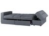 Sectional Sofa Bed with Ottoman Dark Grey FALSTER_751416