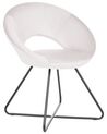 Velvet Accent Chair Off-White RACHEL_860872