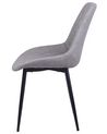 Conjunto de 2 sillas de comedor de piel sintética gris claro/negro MARIBEL_716396