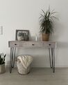3 Drawer Mango Wood Console Table Off White MINTO_920213