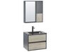 Mueble de baño con espejo madera clara/gris 60 cm TERUEL_820978