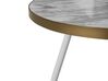 Konferenčný stolík s mramorovým efektom biela/zlatá RAMONA_705741