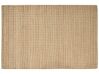 Teppich Jute beige 200 x 300 cm kariertes Muster Kurzflor ARAPTEPE_886351